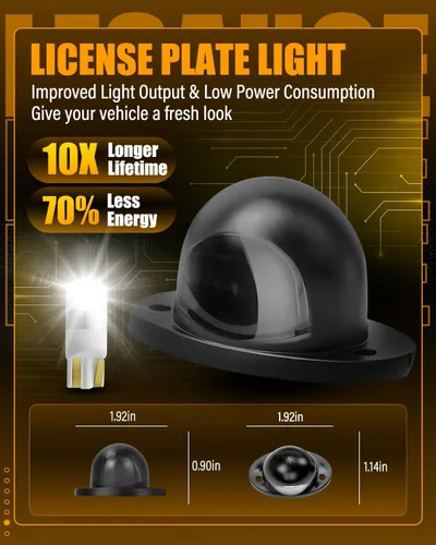 Miniatura 4 de LESAUCE Kit de luces LED para matrícula para Dodge Ram 1500 Pickup 1994-2001, Dodge Ram 2500/3500 1994-2002 Pickup - LED blanco de 6000 K, carcasa