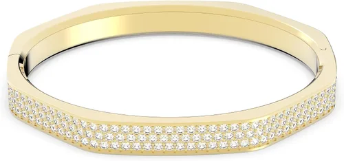 Swarovski Dextera - Pulsera de cristal con acabado dorado