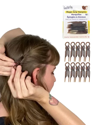 Miniatura 6 de Good Hair Days Juego de 10 horquillas Magic-Grip - Negro