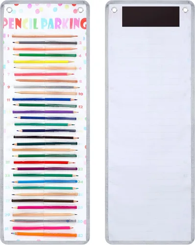 Miniatura 9 de Sabary - Organizador de bolsillo para lápices, dispensador de lápices con gráfico, soporte de bolsillo para lápices en nylon con ojales y tira