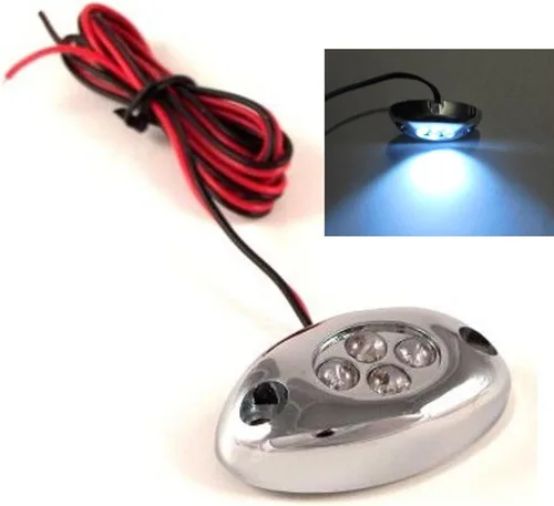 Miniatura 7 de Octane Lighting 1 módulo de acento cromado LED verde para motocicleta, marco picador de luz neón brillante