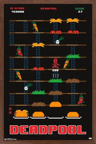 Miniatura 17 de Trends International Marvel Comics-Deadpool-Game Wall, 22.375 x 34 pulgadas, paquete de póster y clip