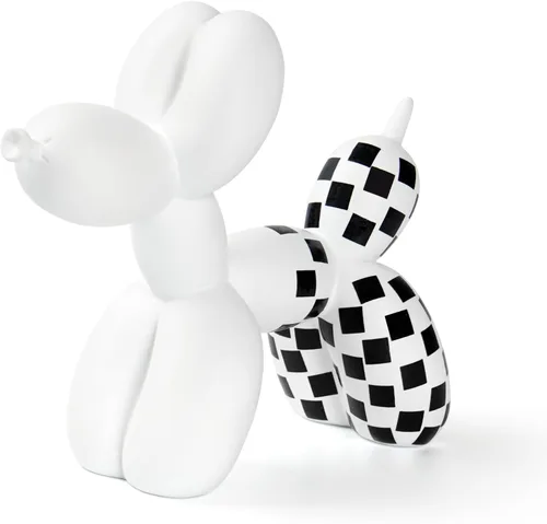 Miniatura 13 de Notakia Estatua creativa de globo rosa para perro, manualidades, decoración de sala de estar, decoración de escritorio, estatua de animal moderna