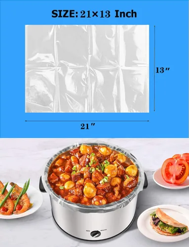 Miniatura 3 de 40 forros de olla de cocción lenta, bolsas de cocina desechables para ollas, ajuste de 3 cuartos a 8 cuartos de galón para olla de cocción lenta