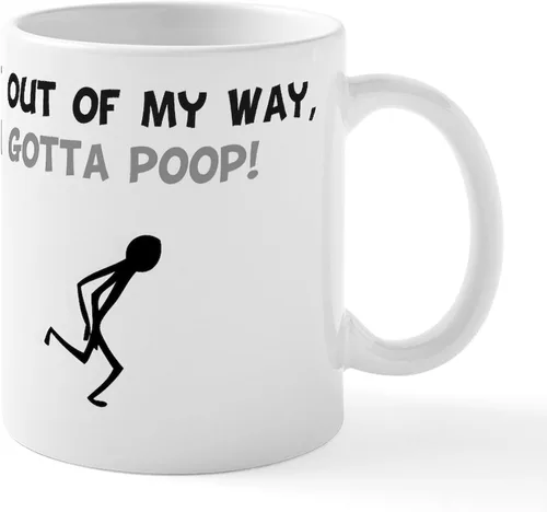 Miniatura 26 de CafePress Time To Poop Mugs Taza de café de cerámica de 11 oz (11.0 fl oz)