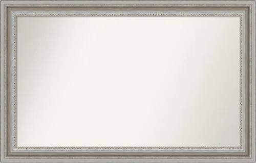 Miniatura 311 de Amanti Art Espejo de baño plateado para sobre el fregadero, 26 x 26 pulgadas, espejo cuadrado de plata antigua, marco de madera tradicional mediano