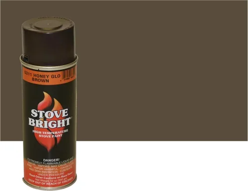 Miniatura 16 de Pintura en aerosol Stove Bright de alta temperatura, metálica, hasta 1200 grados, 12 onzas (paquete de 1), 6304 - negro liso sin brillo 6304 - Negro