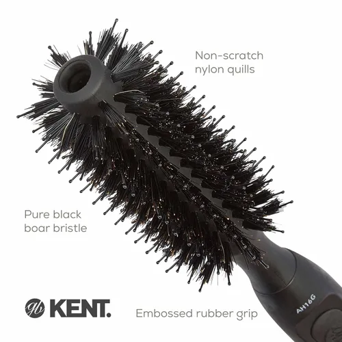 Miniatura 5 de Kent AH16G AirHez - Cepillo redondo de cerdas de nailon y jabalí - Cepillo secador de pelo para rizar, ideal para añadir volumen y levantamiento