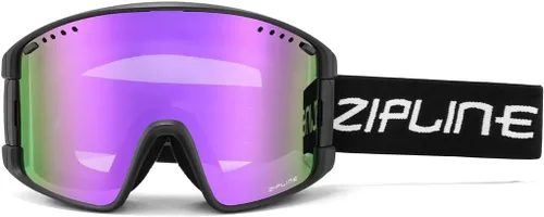 Miniatura 20 de Gafas de esquí Zipline KLIK - Lentes magnéticas sin niebla, policarbonato cilíndrico doble, ventilación ajustable, sistema de lente magnética