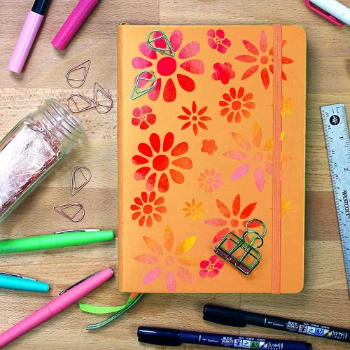 Miniatura 3 de DLY LIFESTYLE Plantilla Boho – Flores pequeñas – 7 x 7 pulgadas – Arte y manualidades – Lienzo, papel, tela, paredes, muebles