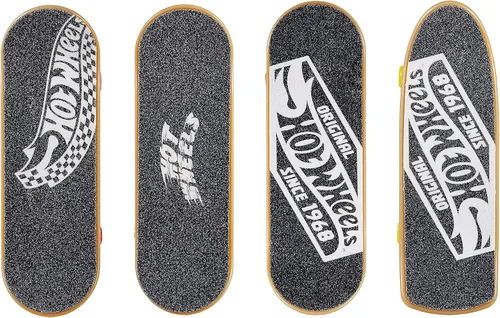 Miniatura 2 de Hot Wheels Skate - 4 monopatines de dedo y 2 pares de zapatos de skate removibles, paquete trucado de tablas totalmente ensambladas, 1 juego