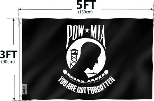 Miniatura 7 de Bandera del ejército de los EE. UU. y prisioneros de guerra desaparecidos en acción, (POW MIA)