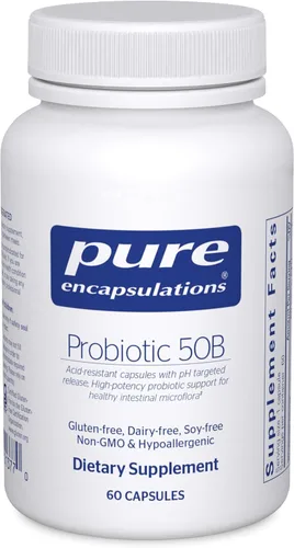 Pure Encapsulations Probiotic 50B - Probiótico para la salud digestiva - Suplemento inmunológico* - Cápsulas resistentes a los ácidos - Sin gluten y