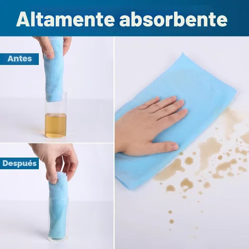 Miniatura 3 de TEAWOO Paños de limpieza de microfibra, paquete de 50 toallas de microfibra a granel, toallas para automóviles y hogar, trapos de limpieza de 5 5