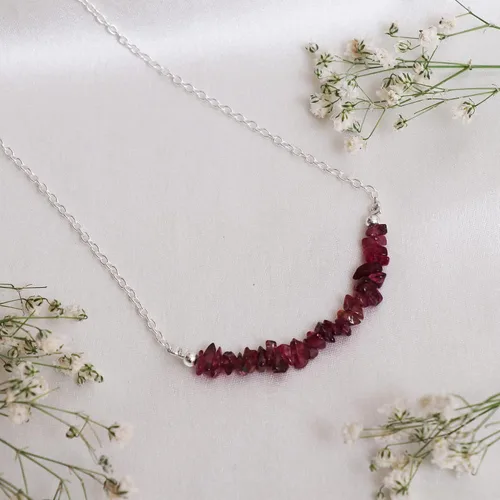 Miniatura 3 de Gempires - Collar de cristal de amatista morada, regalo de piedra natal de febrero, hipoalergénico de 18 pulgadas, joyería chapada en plata