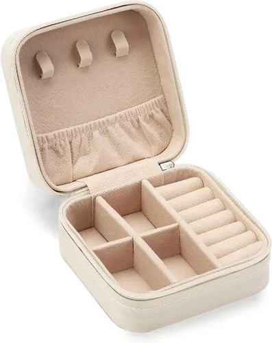 Joyero de viaje, mini cajas de viaje portátiles para joyas, pequeño organizador de joyas para anillos, aretes, colgantes, relojes, collares, lápices