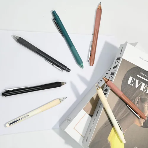 Miniatura 7 de Bolígrafos de gel de tinta negra de 0.020 in, bolígrafo de escritura suave de punta fina con agarre cómodo, adecuado para estudiantes, oficinas