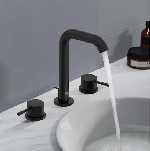 Miniatura 2 de GROHE 202972431 Essence - Grifo de baño de 2 manijas con dos manijas y tamaño M, color negro mate Mate negro