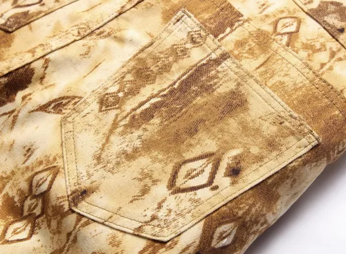 Miniatura 172 de Baylvn - Pantalones de mezclilla entallados y estampados para hombre con corte recto