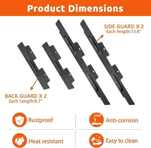 Miniatura 4 de Protectores de viento magnéticos de acero, juego de 4, para parrilla Blackstone de 22 pulgadas, accesorios de parrilla superior plana, pantalla
