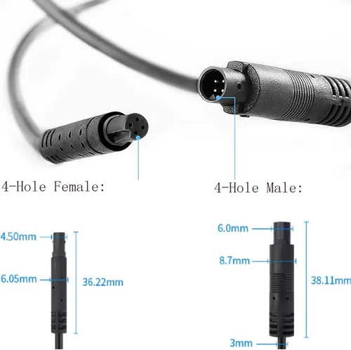 Miniatura 3 de 4 piezas de cable de extensión para luces LED de roca, cable de extensión LED de 4 pines, kits de acento de neón RGB para extensión de luces LED