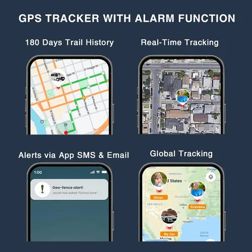 Miniatura 7 de Rastreador GPS para automóviles: sin suscripción, montaje magnético, seguimiento global en tiempo real, alarma SOS de un botón, mini localizador