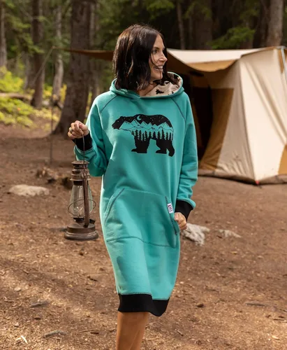 Miniatura 119 de Lazy One Sudadera con capucha de gran tamaño, ropa de dormir cómoda, vestido de suéter para mujer