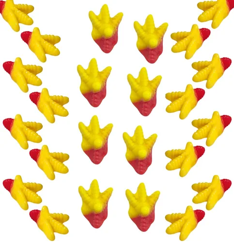 Miniatura 4 de Fruidles Chicken Gummi Feet Candy, deliciosas gomitas de sabor a fruta de melocotón (1 libra)