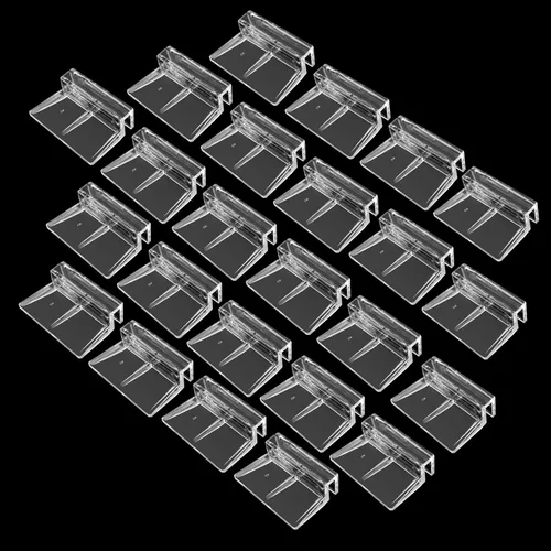 Miniatura 2 de Paquete de 24 clips de tapa de acuario para acuario, soporte de tapa de acuario acrílico transparente para pecera, soporte de vidrio de acuario