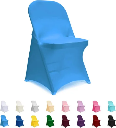 Miniatura 21 de ManMengJi Fundas para sillas plegables amarillas, fundas universales para sillas de 6 piezas, se adaptan a la mayoría de sillas plegables sin