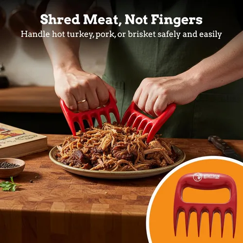 Miniatura 2 de Mountain Grillers Paquete de 2 Garras Bear para Carne - Garras Desmenuzadoras de Carne Resistentes al Calor y Duraderas para Cerdo Desmenuzado