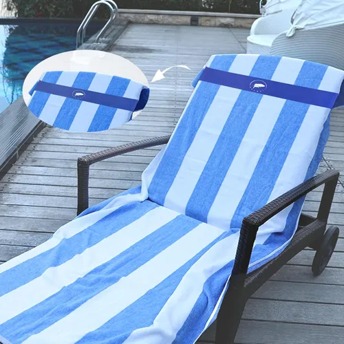 Miniatura 5 de Bandas de toalla (paquete de 6) - Clips elásticos para toallas de playa y crucero para sillas de playa, piscina, salón, portadores de toallas
