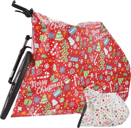 Miniatura 8 de JOYIN 2 bolsas de regalo jumbo de Navidad de 72 x 60 pulgadas con etiquetas para regalos grandes de alta resistencia, bolsa de bicicleta de Navidad