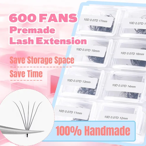 Miniatura 47 de Extensiones de Pestañas Rizo D 0.59-0.79 pulgadas Bandeja Mixta Seda Extensiones de Pestañas Clásicas Suministros Extensiones de Pestañas