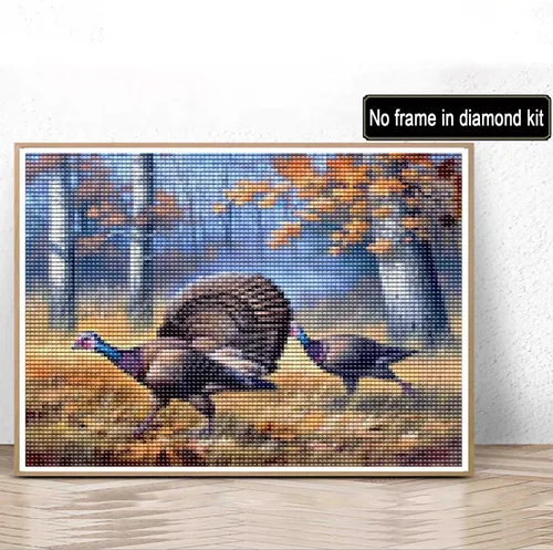 Miniatura 2 de Kaliosy Kits de pintura de diamantes 5D para adultos, faisán, pájaro por números, pintura con diamantes, arte de animales, taladro completo