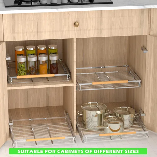 Miniatura 7 de Estantes extraíbles ajustables para gabinete de cocina, cajones extraíbles expandibles para gabinetes, organizador de gabinete extraíble cajones 1