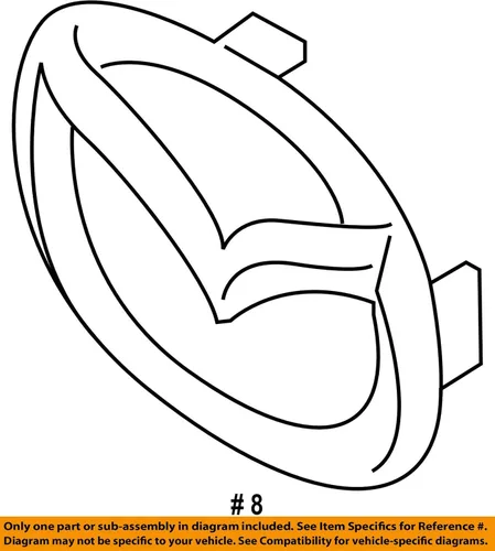 Miniatura 3 de Partes Originales de Mazda C235-51-731A Emblema de Logotipo Frontal