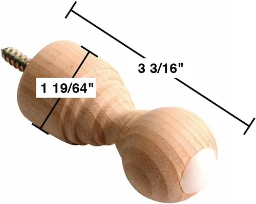 Miniatura 3 de Renovators Supply Manufacturing Tope de puerta de madera para montaje en pared, 3.18 pulgadas de largo, sin terminar, tope de puerta de madera dura