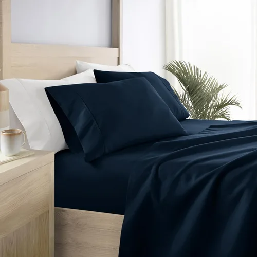 Miniatura 33 de Linen Market Sábanas para cama de tamaño King (azul claro) – Duerme mejor que nunca con estas sábanas King suaves y refrescantes – Bolsillo profundo