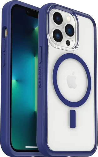 Miniatura 7 de OtterBox Funda transparente con borde de agarre colorido para iPhone 13 Pro (solamente) - Cristal negro (transparente/negro)