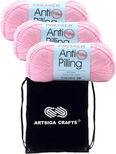 Miniatura 15 de Premier Yarns Anti-Pilling Everyday DK Solids Mist 1107-24 (6 madejas, el mismo lote de tinte) DK Light Worsted #3 Hilo acrílico antibolitas