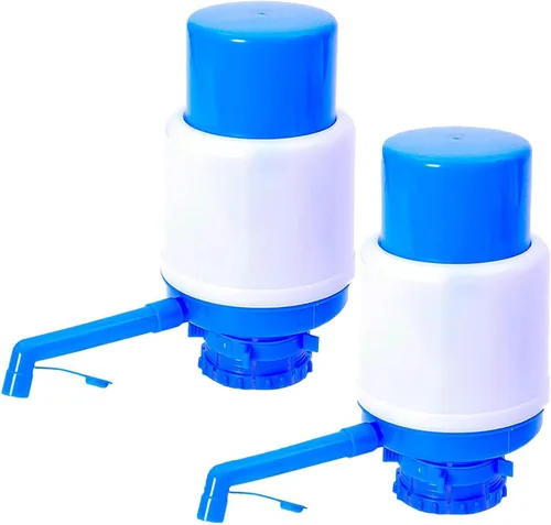 Miniatura 8 de Bomba de agua manual portátil azul para botella de 5 galones, dispensador de jarra de agua, bomba de agua potable con un tubo extra corto y tapa