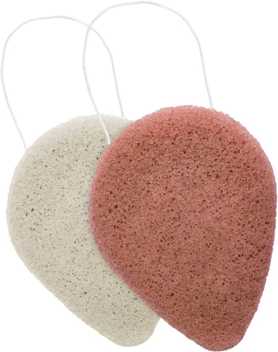 Lindo Esponjas Konjac naturales para rostro y cuerpo, hechas de fibras vegetales, súper suaves y suaves, para limpieza facial y exfoliación,