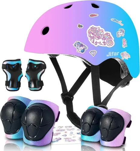 Miniatura 7 de Kids Bike Helmet and Pad Set for Girls Boys Ages 2-3-5-8-14, Adjustable Toddler Youth Helmet with Knee & Elbow Pads for Bicycle, Skating, Scooter