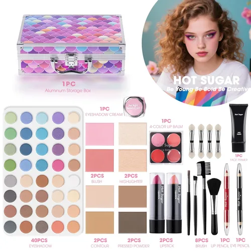 Miniatura 3 de Hot Sugar Kit de maquillaje para niñas de 10 a 12 años, juego de maquillaje para niñas de 8 a 12 años, 14 a 16 años, caja de belleza con cosméticos