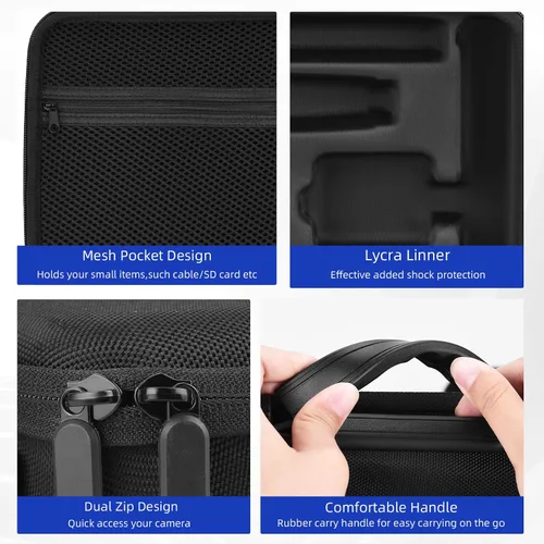 Miniatura 6 de Funda de transporte X4 para Insta360 X4 Air, bolsa protectora de almacenamiento de carcasa rígida portátil, funda de asa de viaje con capacidad