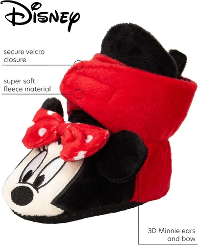 Miniatura 2 de Disney Botines Minnie Mouse para bebés y niñas, calcetines de vellón suave (recién nacidobebé)