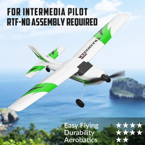 Miniatura 2 de VOLANTEXRC Avión de entrenamiento RC 3CH con avión de control remoto con protector de hélice, estabilizador giroscópico de 6 ejes y 3 modos