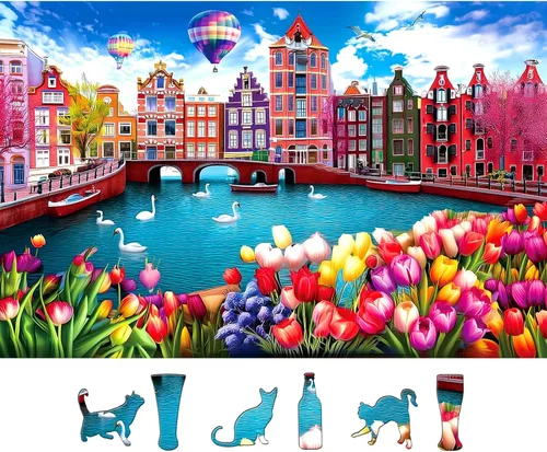Miniatura 11 de Rompecabezas de 500 piezas para adultos, vibrante escena tropical de playa con palmeras, rompecabezas para adultos, silla de playa, veleros