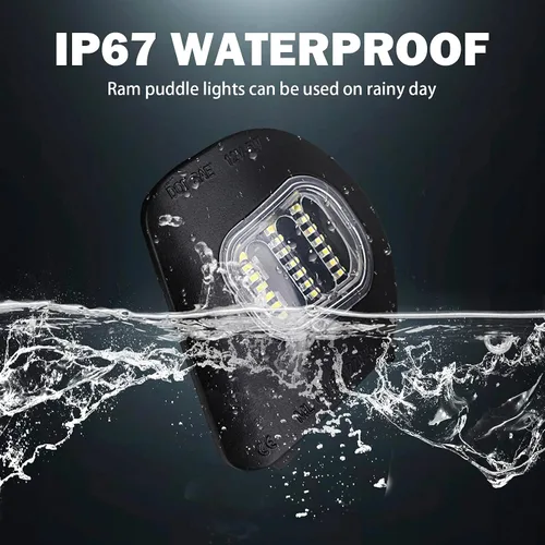 Miniatura 4 de KanSmart Para Ram Puddle Lights compatibles con Dodge Ram 1500 2500 2010-2019 Accesorios Espejo Puddle Light Ram 3500 4500 5500 LED Espejo Lateral